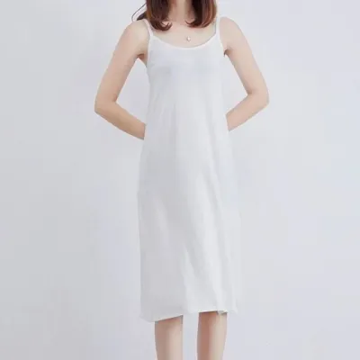 심플 디자인 끈나시 루즈핏 3컬러 원피스 LKO80