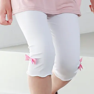 6부 레깅스 쫄바지 여아 여자 어린이 아동 유아 키즈 어린이집 유치원 밴딩 바지 팬츠 리본 베이직 데일리