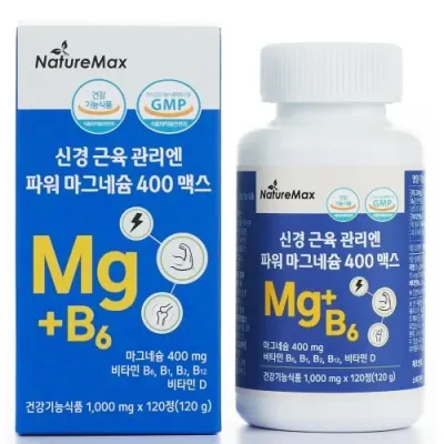 네이처맥스 신경 근육 관리엔 파워 마그네슘 400 맥스 1000mg x120정