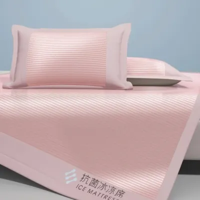 냉감 침대패드+베개커버 2p세트(150cm)(핑크)