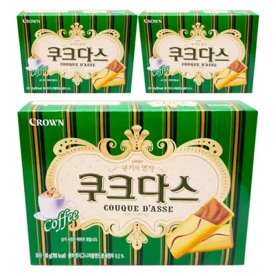 크라운제과 쿠크다스 커피 128gx3개