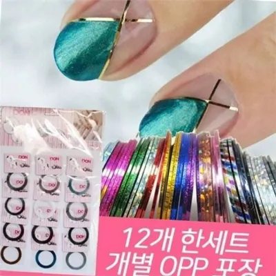 홀로그램 네일 라인 테이프 메탈 네일 아트라인 테이프 젤네일 셀프