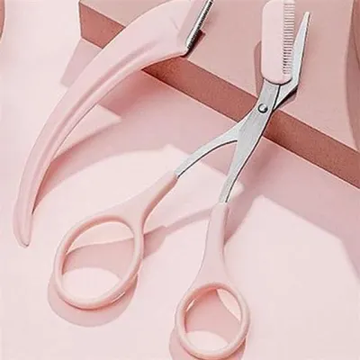 눈썹 정리 셀프 눈썹 정리 초보 휴대용 셀프 도구 브러쉬 정리용 컷팅 제모 가위