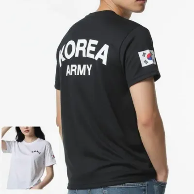 ROKA 반팔 티셔츠 기능성 쿨링 군대 군인 단체 티셔츠 KOREA ARMY 반티