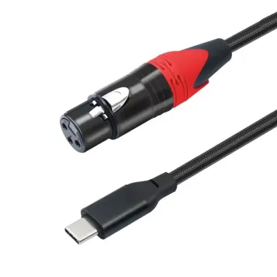 XLR 3핀 암 to C타입 녹음용 마이크 변환 케이블 노트북 스마트폰 연결 SMC303