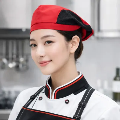 메쉬 베레모 주방모자 요리사 업소용 카페위생모