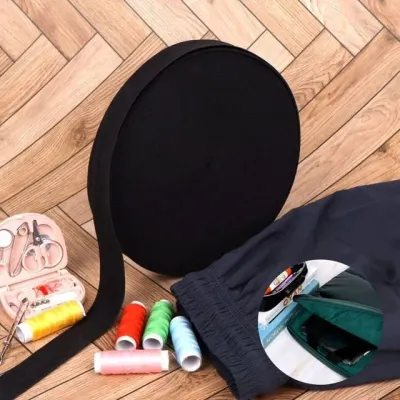 수예용품 고무줄밴드 블랙 3cm x 40m 츄리닝바지 후드티 diy 부자재 바지고무줄 후드티고무줄