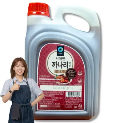 서해안 100% 국산 까나리액젓 골드 말통 3kg x 2개
