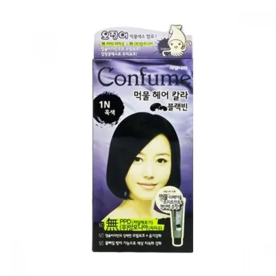 컨퓸먹물칼라블랙빈1N 흑색 염색약 새치염색약 흰머리 염모제 검은색 간편 집에서