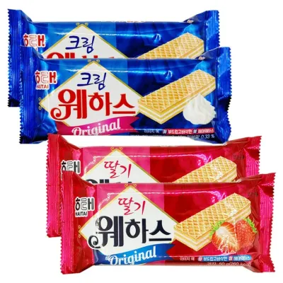 해태제과 웨하스 크림 50g+딸기 50g 각10개(총20개)