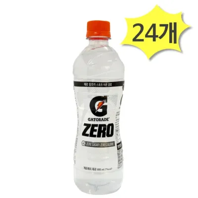 게토레이 제로 600ml x 24개 갈증해소 이온음료 롯데칠성