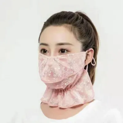 HS쿨링 레이스 자외선 차단 마스크 페이스가드 귀걸이형 페이스 마스크