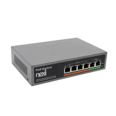 POE 허브스위치 6포트 65W 컴퓨터 PC 스위칭 CCTV IP카메라 인터넷 산업용 공유기 공사