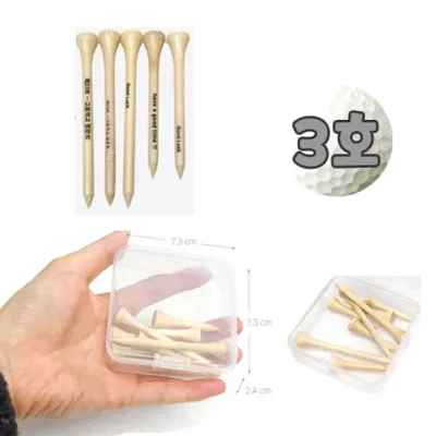 대나무골프티세트-3호/골프티/숏티/롱티/보관함포함/스윙인쇄가능/골프용품/(지나산업)