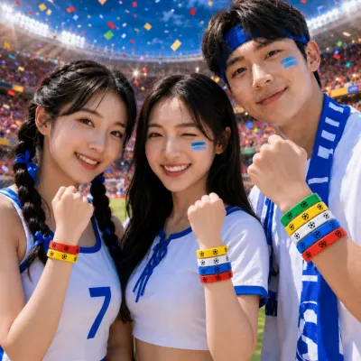 [큰손할인] 축구공실리콘팔찌 월드컵 피파 악세사리 굿즈 축덕 경기 응원템 소품 붉은악마 스포츠 체육대회