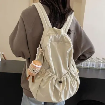경량 스트링 빅사이즈 큰사이즈 나일론 캐주얼 가방 백팩 학생 남녀공용 베이직 남녀공용백팩 나일론백팩