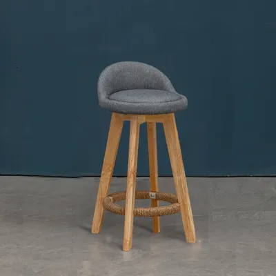 마이홈 원목바 의자(린넨) (53cm)