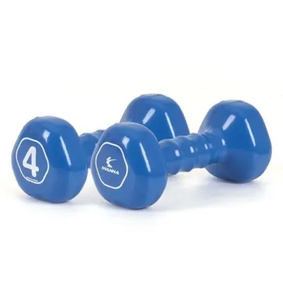 4kg 삼각 아령 PVC 애쉬블루 1개 웨이트 홈트레이닝