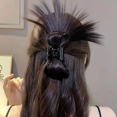 가시머리 로우번 가발 집게핀 묶음머리가발 헤어집게핀