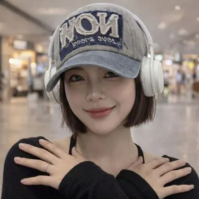 여성 데님볼캡 빈티지 워싱 캐주얼 야구모자