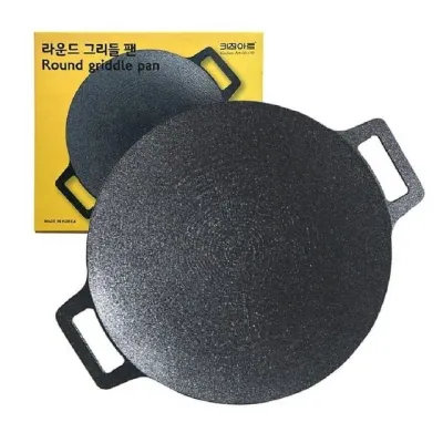 캠핑 그리들 팬 냄비 구이 고기 전골 소형 25cm 우드 가방포함 그리들팬