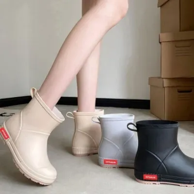장화 레인부츠 키높이 통굽 작업화 남녀공용 장마 부츠