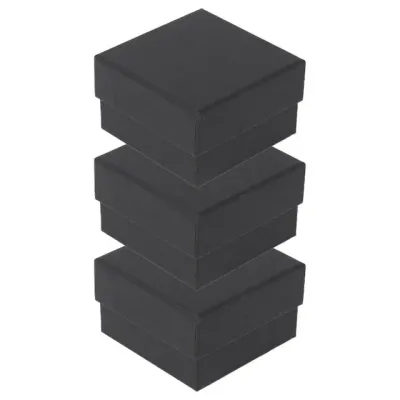 무지 선물상자 블랙 종이 포장 박스 정사각 소형 9.5cm 3개입 종이박스 선물박스 선물포장