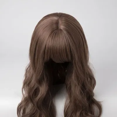 고급형 여자 통웨이브가발 패션가발 갈색