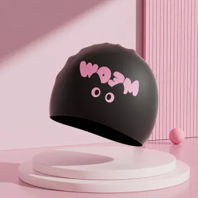 woem 핑크블랙 여성용 장발 전용 편안한 실리콘 수모