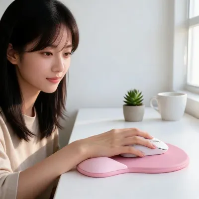 손목 마우스 패드 쿠션 데스크 업무용 사무실 PC 책상 받침대 거치대