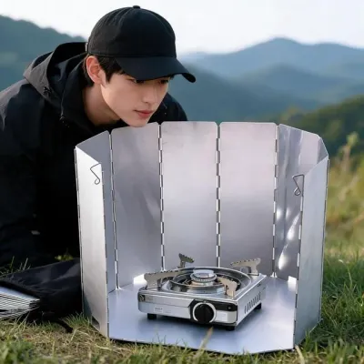 가스렌지 바람막이 휴대용 버너 접이식 캠핑 낚시 등산 백패킹 야외 식사 조리 용품