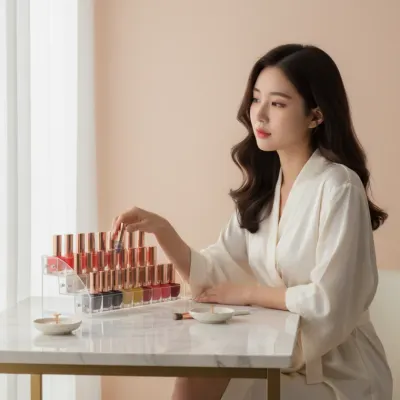 투명 아크릴 립스틱 정리함 3단 네일 화장품 거치대