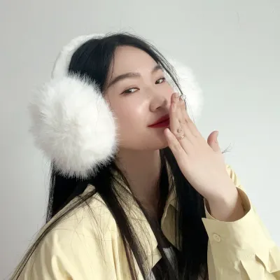 페이크 밍크 귀마개 접이식 겨울귀덮개 이어머프