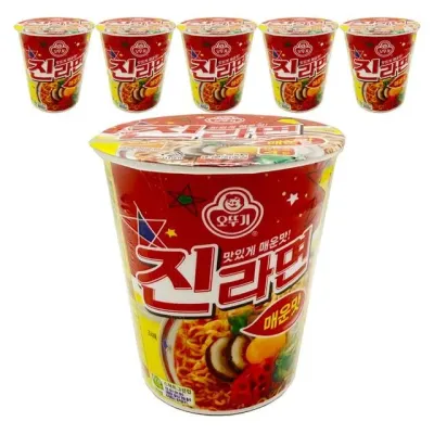 오뚜기 진라면 매운맛 소컵 65g 6개