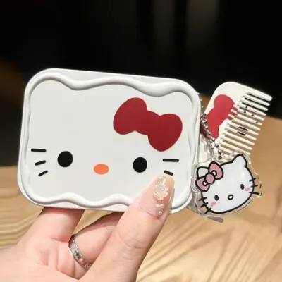 인기 kt거울 메이크업 휴대 미러 빗 일체 세트