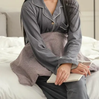 황토 맥반석 전기 온열 찜질기 커버 복부 허리 찜질팩