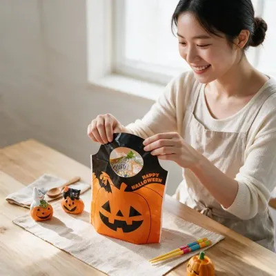 할로윈 사탕 포장 비닐봉투 간식백 유치원 어린이집 답례품 단체 간식 선물 주머니