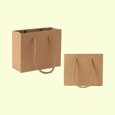 종이쇼핑백 가방 무지 선물포장 가로형 10개입 15cm 크라프트 종이백 종이가방 직사각쇼핑백