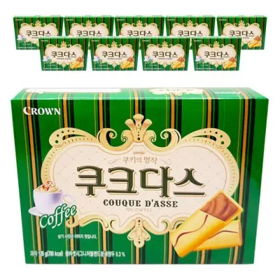 크라운제과 쿠크다스 커피 128gx10개입