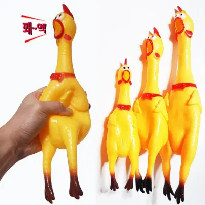 대-55cm 소리나는 치킨 미친닭 삑삑이 통닭인형 파티용품 선물 꼬꼬닭 꼬끼오 할로윈파티