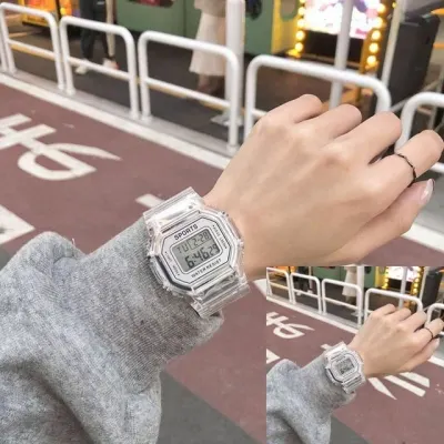 디지털 손목시계 투명  여자손목시계 고등학생시계
