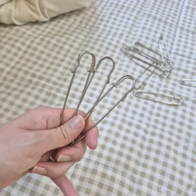 옷핀 다용도 10cm 대형 뜨개 악세사리 브로치 소품 수선 이불 특대형 부자재 니트 무롯별