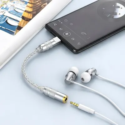 USB-C to 3.5mm DAC 이어폰 젠더 오디오잭 꼬다리