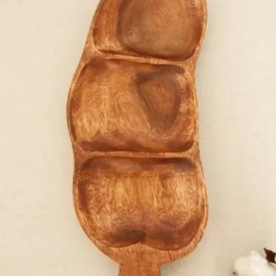 아카시아 완두콩 3절 접시