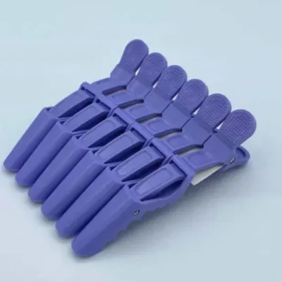 헤어클립 악어집게 미용실 집게핀 퍼플