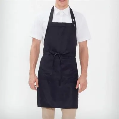 목걸이형 앞치마 스냅 단추 앞치마 주머니형 워크 바리스타 작업복 식당 요리 레스토랑 실용적 가드닝