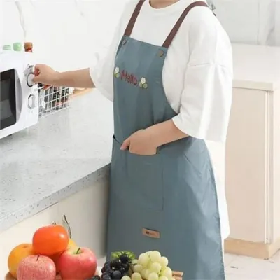 방수 앞치마 어깨 끈 앞치마 어린이집 주머니 조리용 요리 생활 원피스형 물방울 엑스자 작업용 가사일