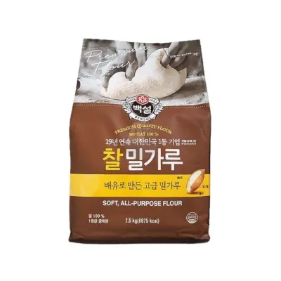 백설 찰밀가루 2.5kg 고급밀가루 수제비 칼국수 부침