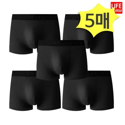 라이프폼 남성 드로즈 쿨 드라이핏 블랙 5장세트