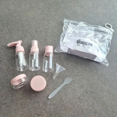 포함 여행용 공병 지퍼백 7종세트 여행용케이스 기내용 펌프형케이스 소분 유액제품케이스 소량 반석컴퍼니